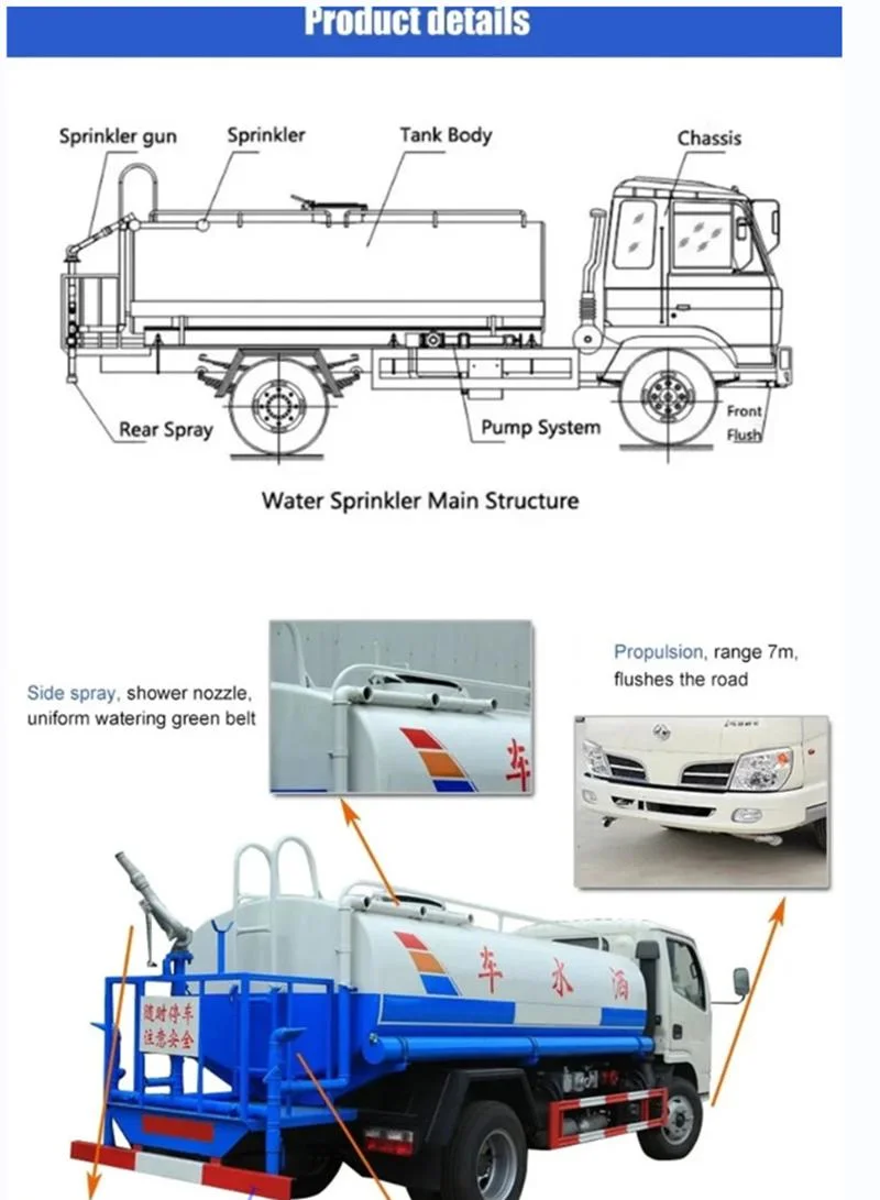 16000L 18000L 20000L Factory Sales Water Tanker Transportation Sprinkler Truck Water Bowser Tank Spray Truck Water Truck